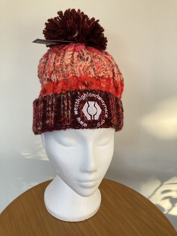 Whw Pom Pom Cherry Sorbet Beanie